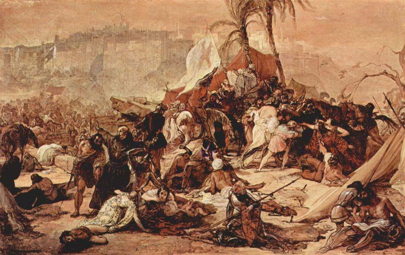 Francesco Hayez The Seventh Crusade against Jerusalem China oil painting art
